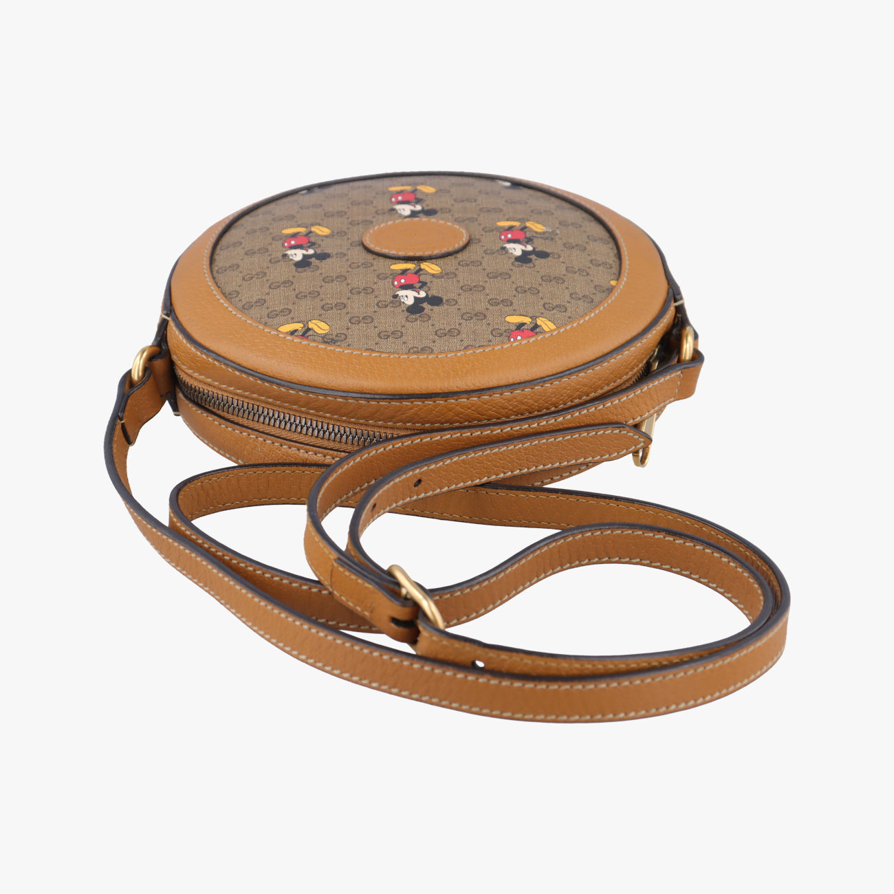 DISNEY Collaboration Mickey Mouse Multicolour PVC coated canvas×Leather 603938 I030946486ディズニーコラボ ミッキーマウス マルチカラー PVCコーティングキャンバス×レザー 603938 I030946486