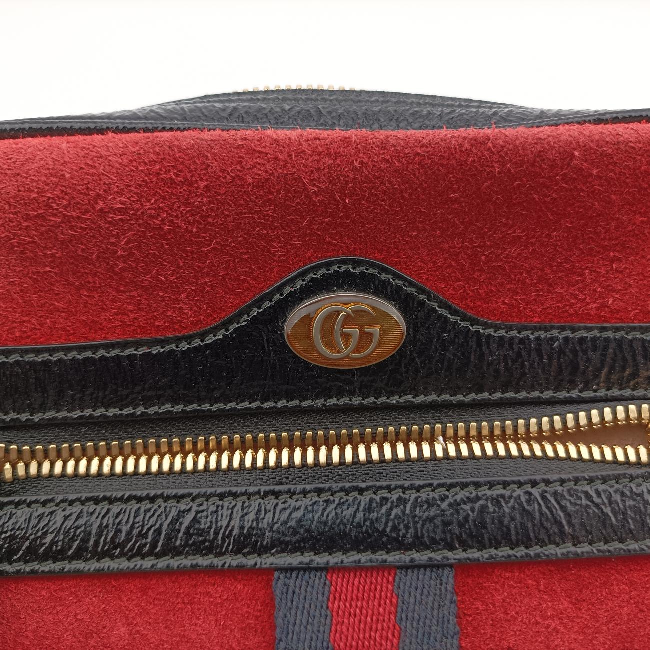 Ophidia Red×black Suede x leather 517076 B024276470オフィディア レッド×ブラック スエード×レザー 517076 B024276470