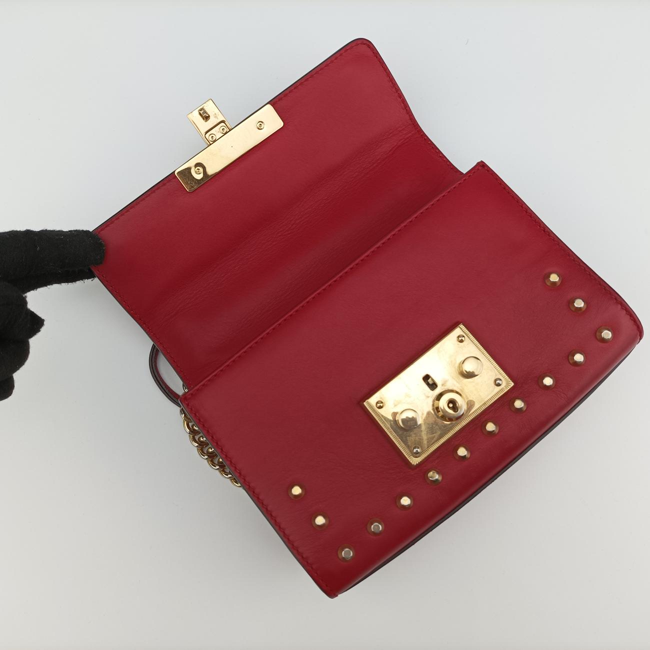 Padlock Red Leather 432182 D021174254パドロック レッド レザー 432182 D021174254