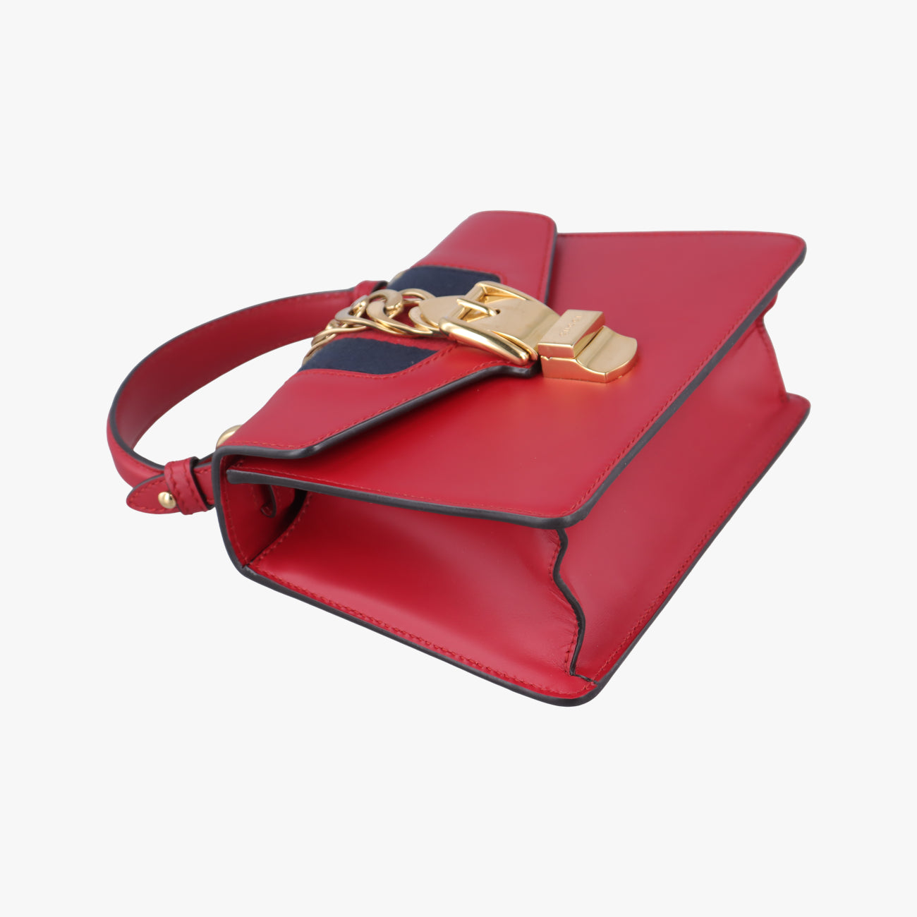 Sylvie Red×navy Leather 470270 B022343184シルヴィ レッド×ネイビー レザー 470270 B022343184