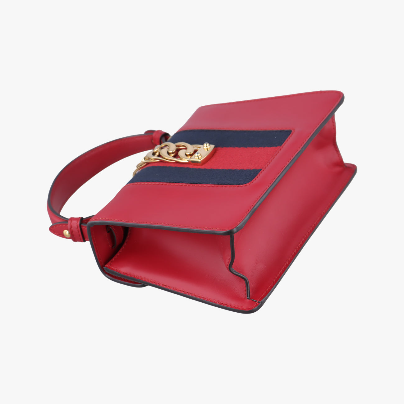 Sylvie Red×navy Leather 470270 B022343184シルヴィ レッド×ネイビー レザー 470270 B022343184