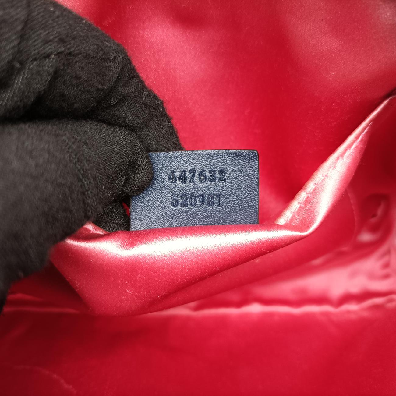 GG Marmont Blue Denim x Leather 447632 B024087403GGマーモント ブルー デニム×レザー 447632 B024087403