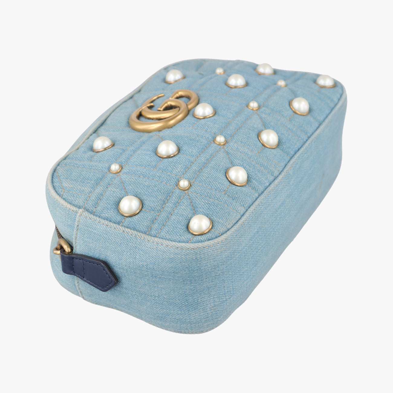 GG Marmont Blue Denim x Leather 447632 B024087403GGマーモント ブルー デニム×レザー 447632 B024087403