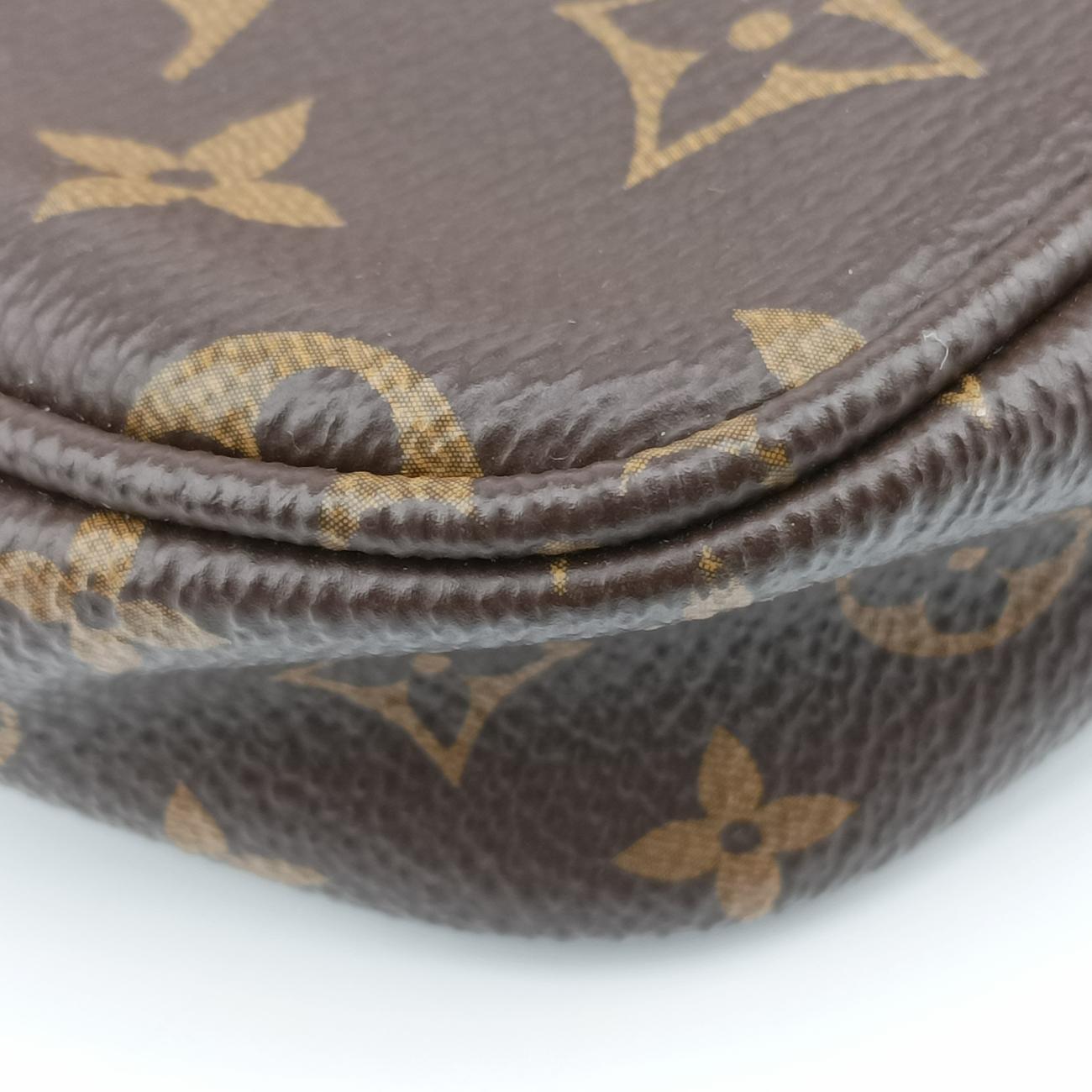 MULTI POCHETTE ACCESSOIRES MARRON×ROSE CLAIRE Monogram Canvas M44840 ICチップミュルティポシェットアクセソワール マロン×ローズ クレール モノグラムキャンバス M44840 ICチップ