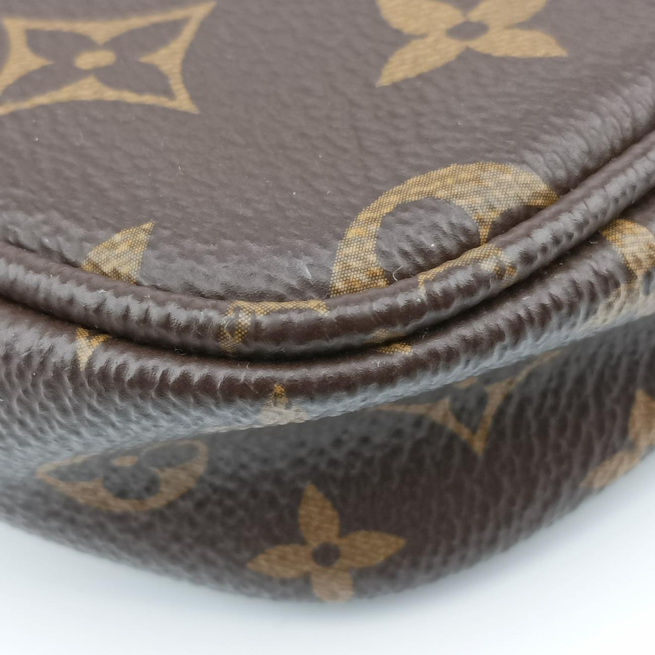 MULTI POCHETTE ACCESSOIRES MARRON×ROSE CLAIRE Monogram Canvas M44840 ICチップミュルティポシェットアクセソワール マロン×ローズ クレール モノグラムキャンバス M44840 ICチップ