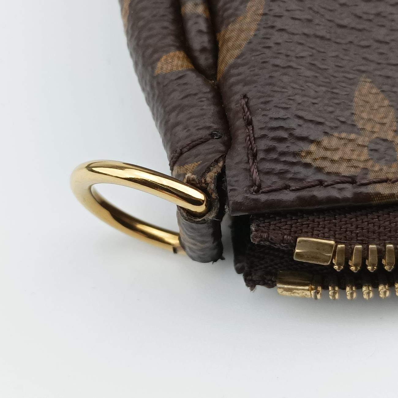MULTI POCHETTE ACCESSOIRES MARRON×ROSE CLAIRE Monogram Canvas M44840 ICチップミュルティポシェットアクセソワール マロン×ローズ クレール モノグラムキャンバス M44840 ICチップ