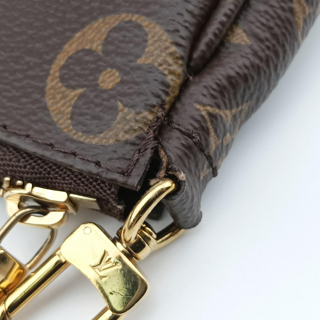 MULTI POCHETTE ACCESSOIRES MARRON×ROSE CLAIRE Monogram Canvas M44840 ICチップミュルティポシェットアクセソワール マロン×ローズ クレール モノグラムキャンバス M44840 ICチップ