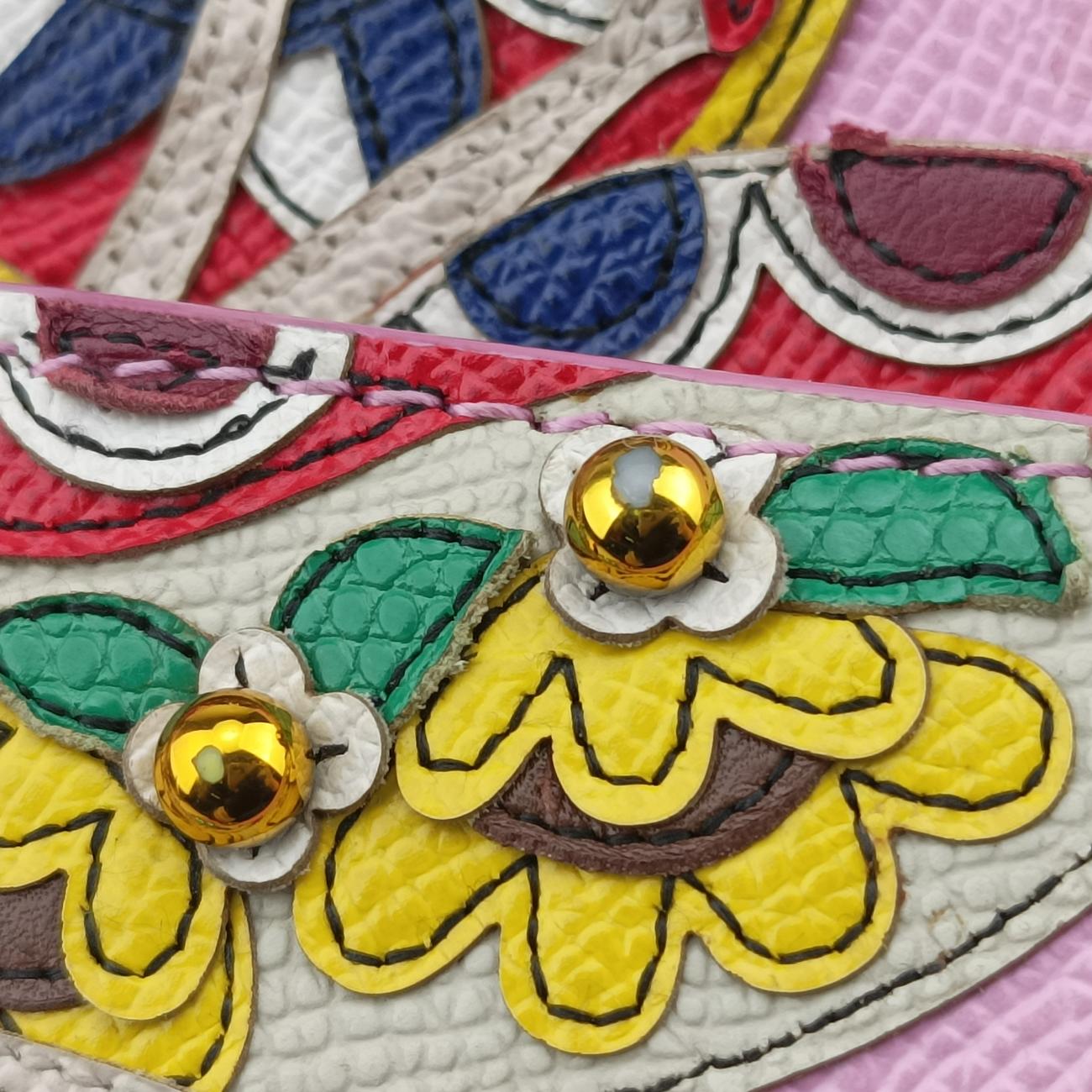 Miss Sicily Family Pink×multicolor Leather 40ミス シシリー ファミリー ピンク×マルチカラー レザー 40