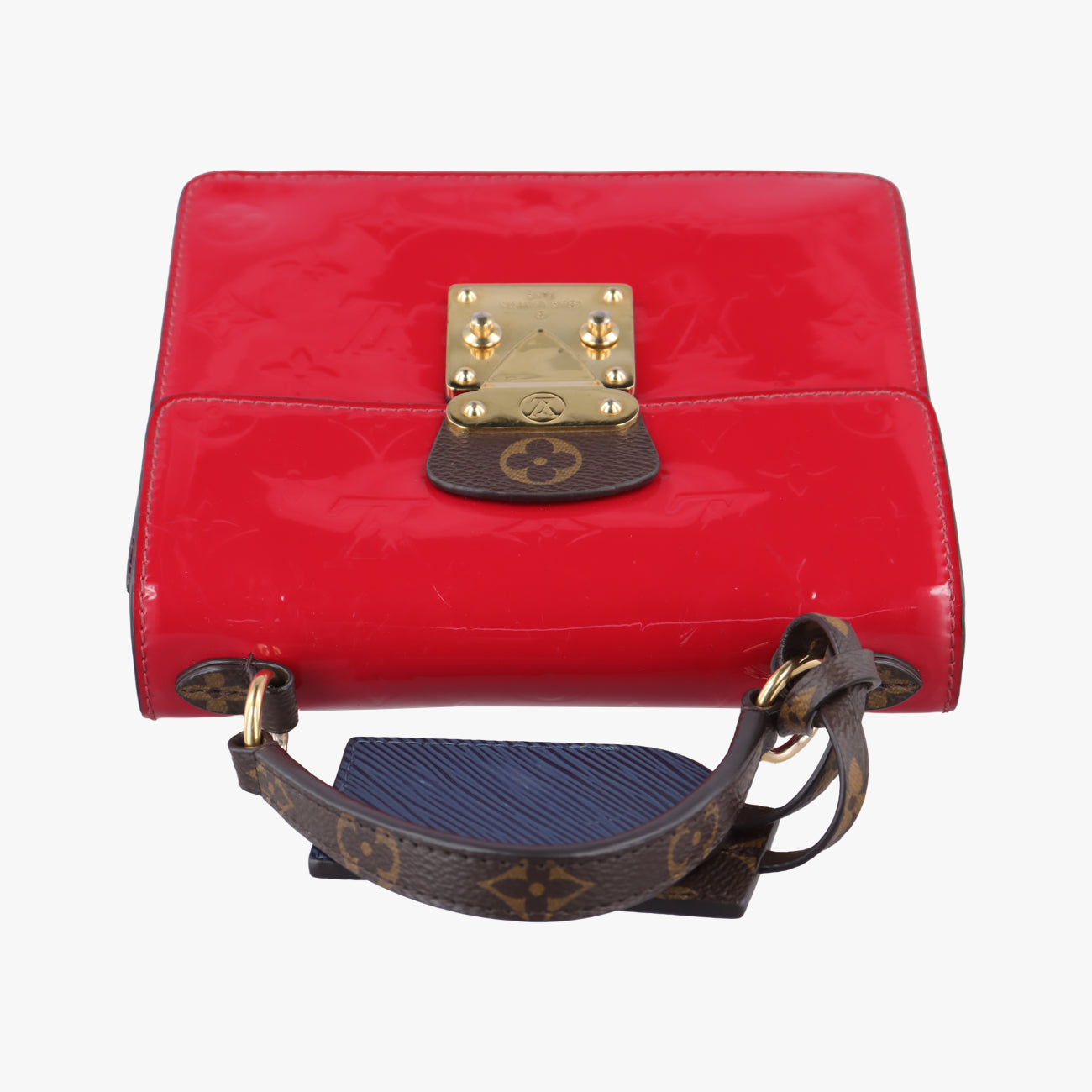 Spring street PM Scarlet Red Vernis×Leather×Monogram Canvas M90505 FK0240 ICチップスプリングストリートPM スカーレット ヴェルニ×レザー×モノグラムキャンバス M90505 FK0240 ICチップ