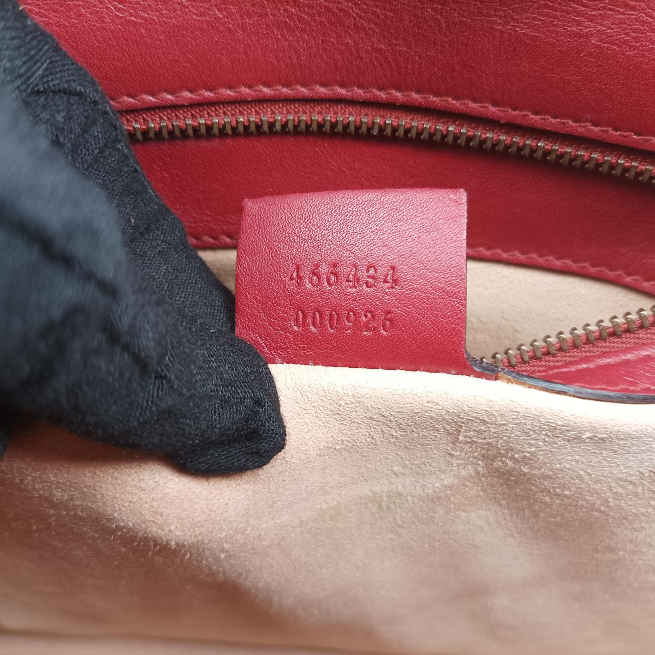 Broche Beetle Print Red×Multicolour Leather 466434 F022834740ブロッシュビートルプリント レッド×マルチカラー レザー 466434 F022834740