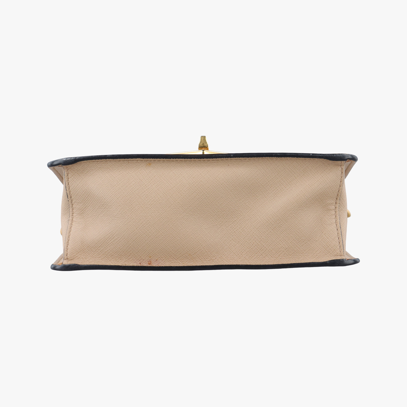 Turn lock Chevron Impunture Autre CuirBeigeSAFFIANO Leather1BD08959ターン ロックベージュサフィアーノレザー1BD08959