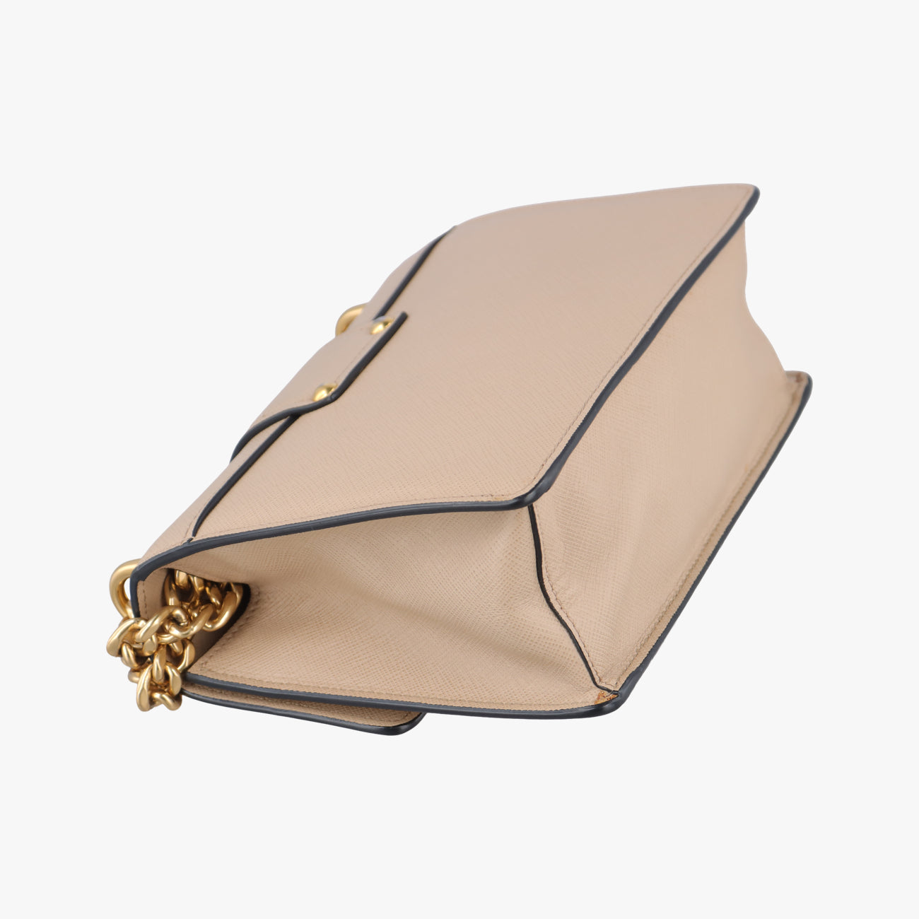 Turn lock Chevron Impunture Autre CuirBeigeSAFFIANO Leather1BD08959ターン ロックベージュサフィアーノレザー1BD08959