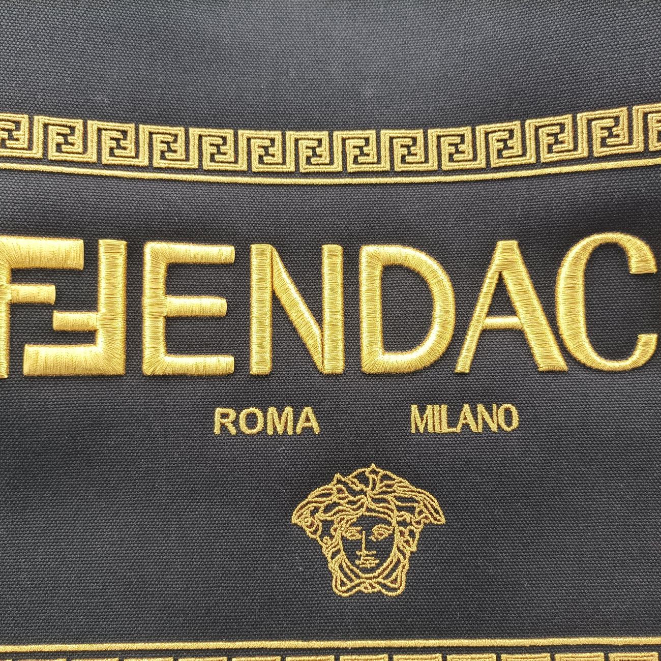Fendace La Medusa Black canvas 8BH395 8BH395-AJIA-228-3262サンシャイン ブラック キャンバス 8BH395 8BH395-AJIA-228-3262