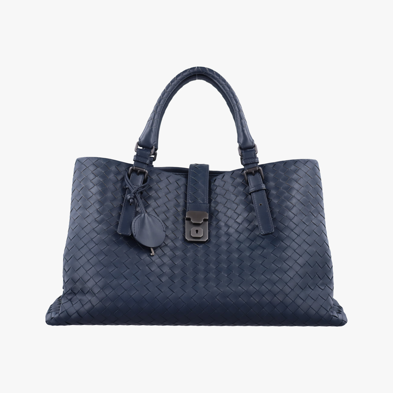 Roma Intrecciato Navy lambskin B03185037Bローマ イントレチャート ネイビー ラムスキン B03185037B