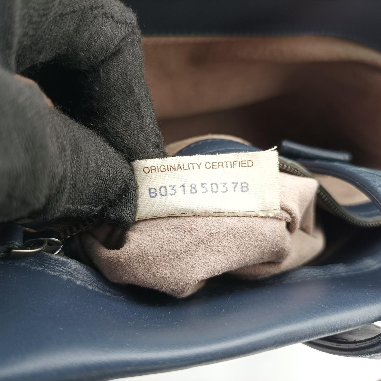 Roma Intrecciato Navy lambskin B03185037Bローマ イントレチャート ネイビー ラムスキン B03185037B