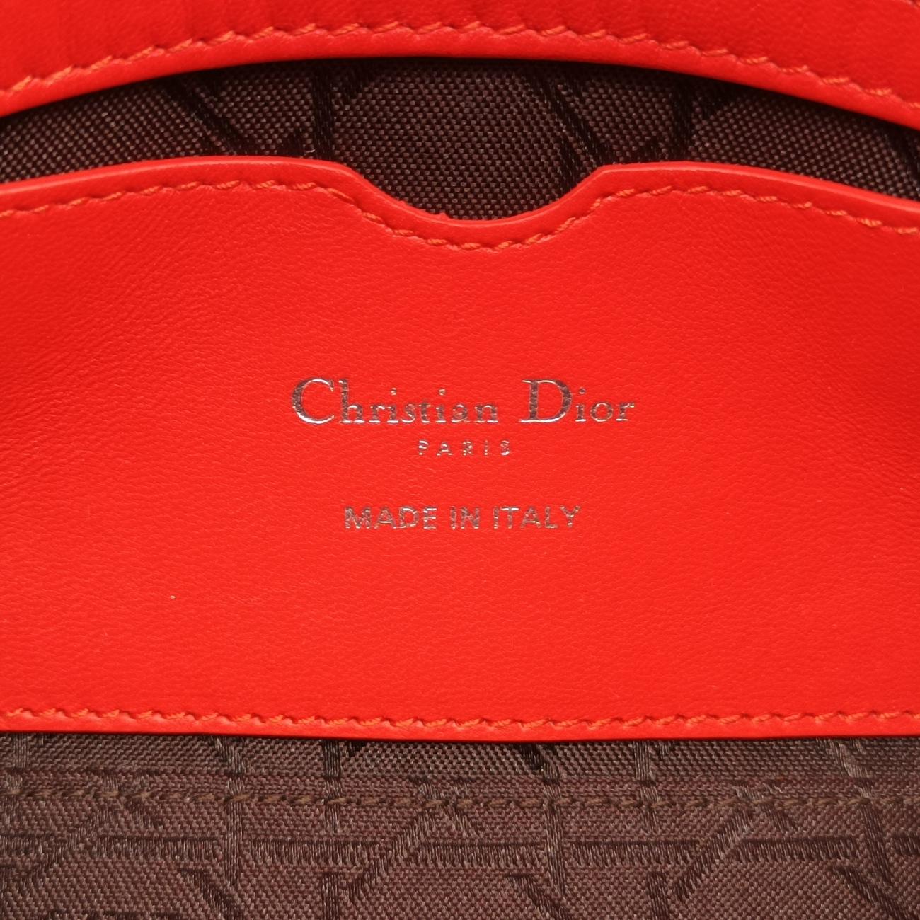 Lady Dior Orange lambskin 18-MA-0145レディディオール オレンジ ラムスキン 18-MA-0145