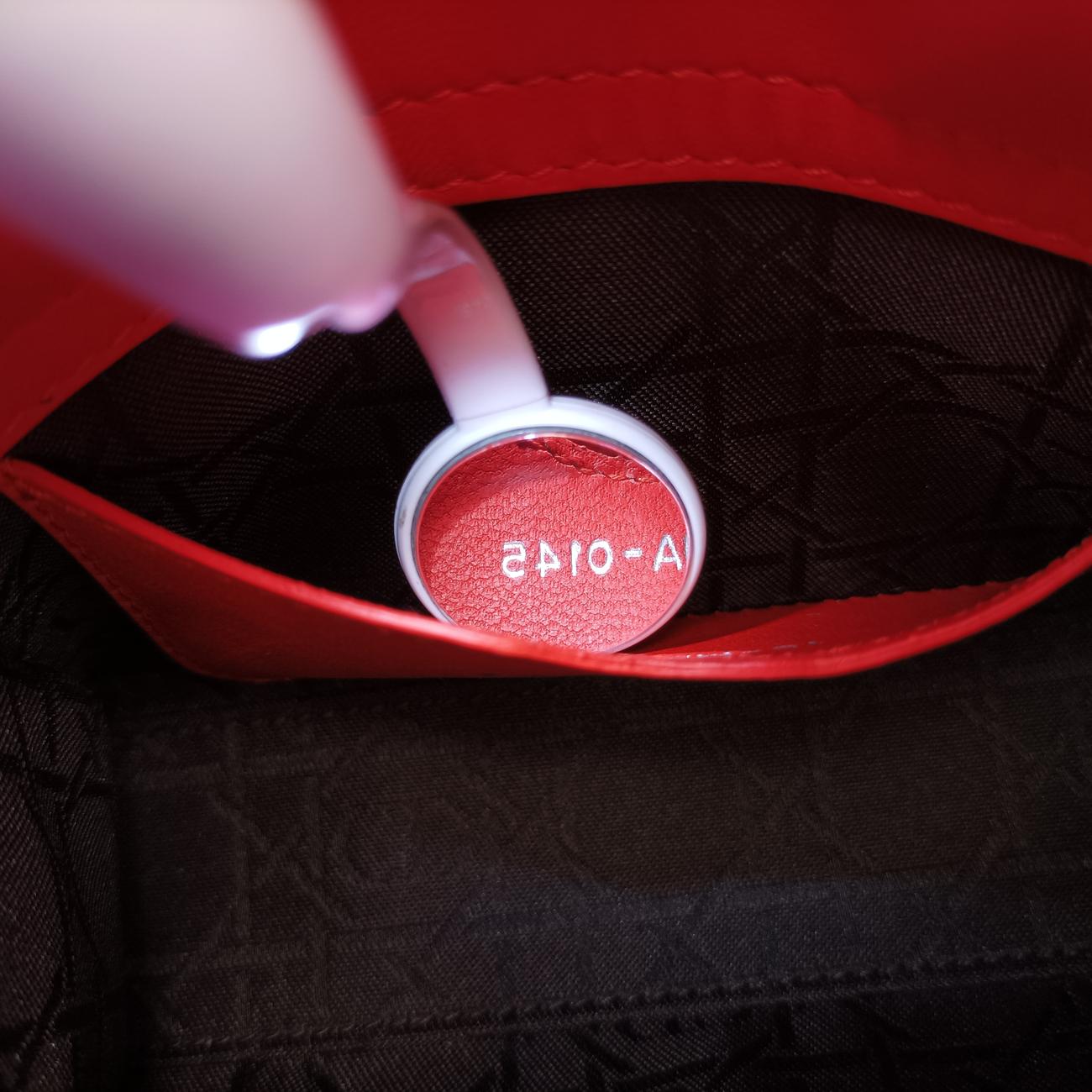 Lady Dior Orange lambskin 18-MA-0145レディディオール オレンジ ラムスキン 18-MA-0145