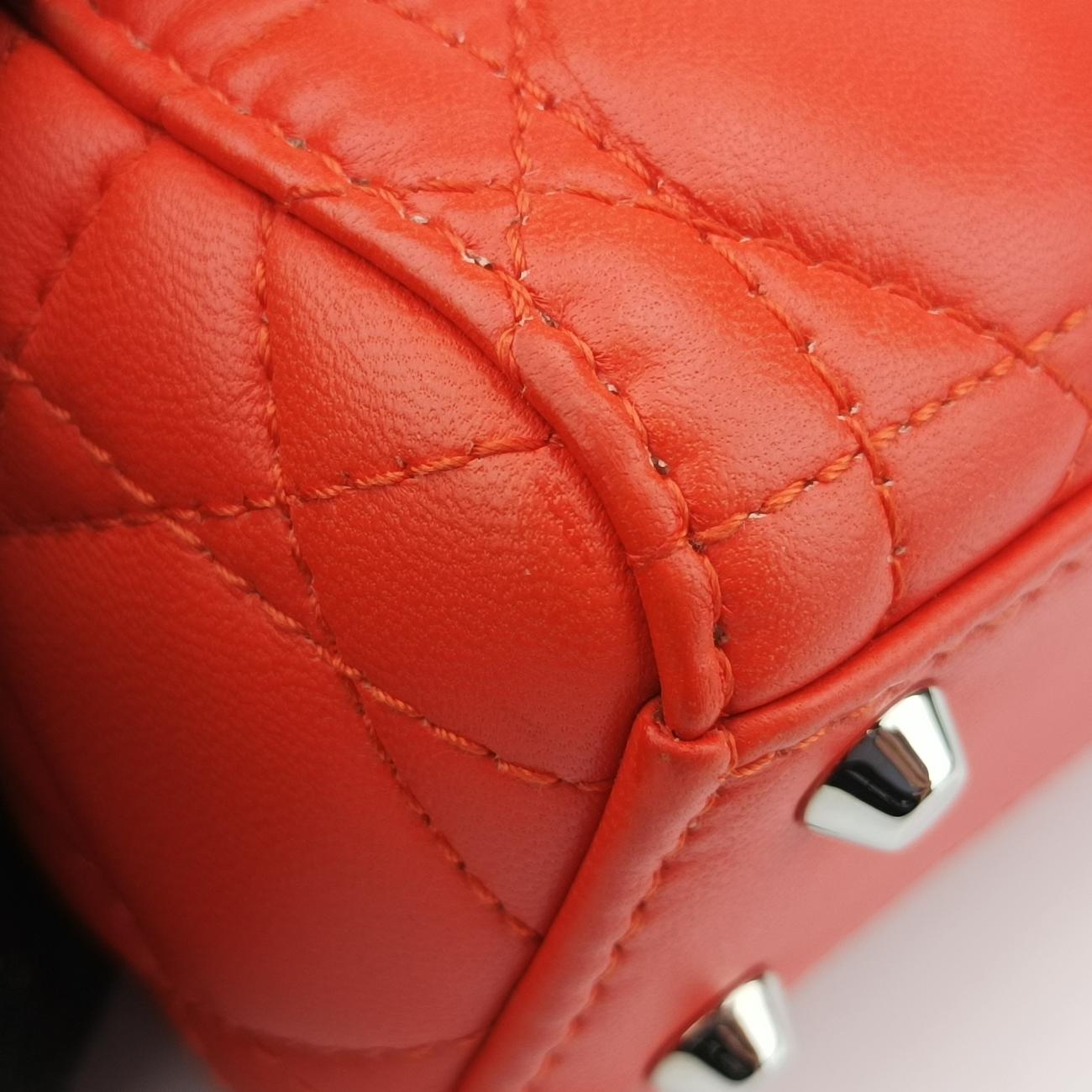 Lady Dior Orange lambskin 18-MA-0145レディディオール オレンジ ラムスキン 18-MA-0145