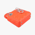 Lady Dior Orange lambskin 18-MA-0145レディディオール オレンジ ラムスキン 18-MA-0145