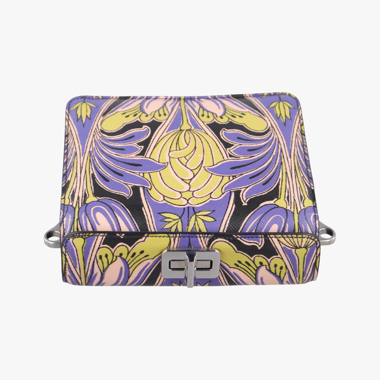 Soft Floral Clutch Multicolour Saffiano leather 7ソフトフローラルクラッチ マルチカラー サフィアーノレザー 7