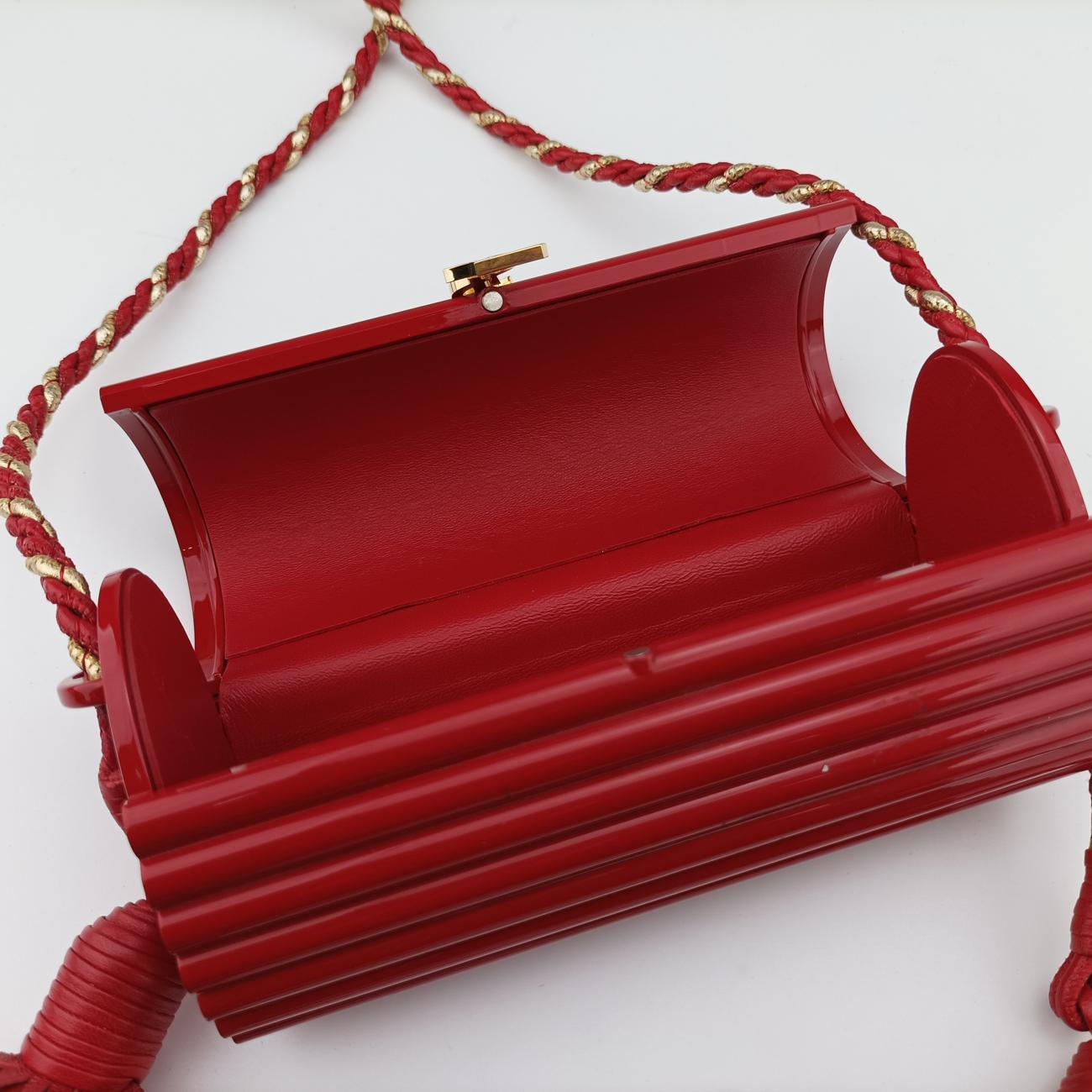 Fringe Monogram Opium Box Red Plexiglass 418593 ART418593.1116フリンジモノグラムオピウムボックス レッド プレキシガラス 418593 ART418593.1116