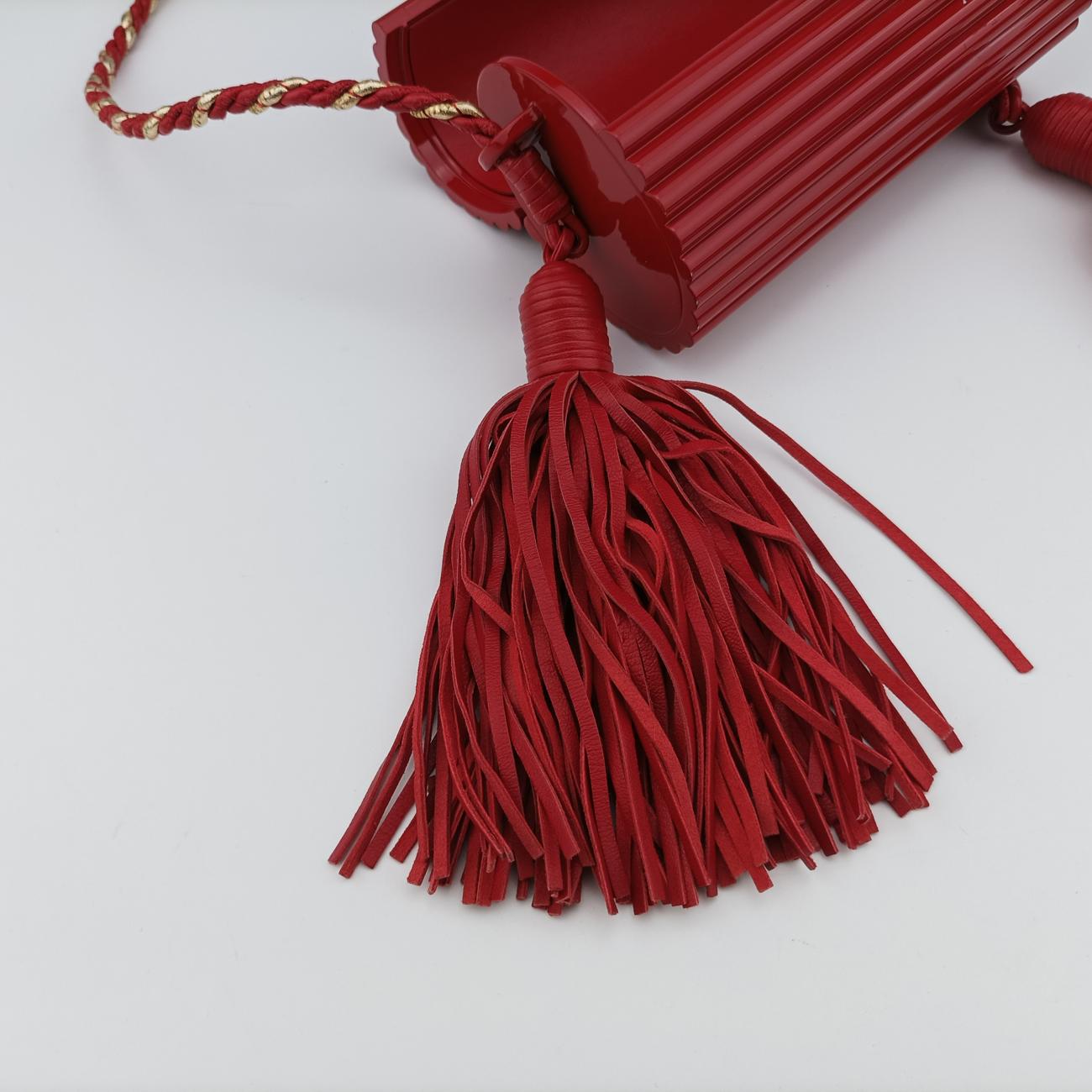 Fringe Monogram Opium Box Red Plexiglass 418593 ART418593.1116フリンジモノグラムオピウムボックス レッド プレキシガラス 418593 ART418593.1116