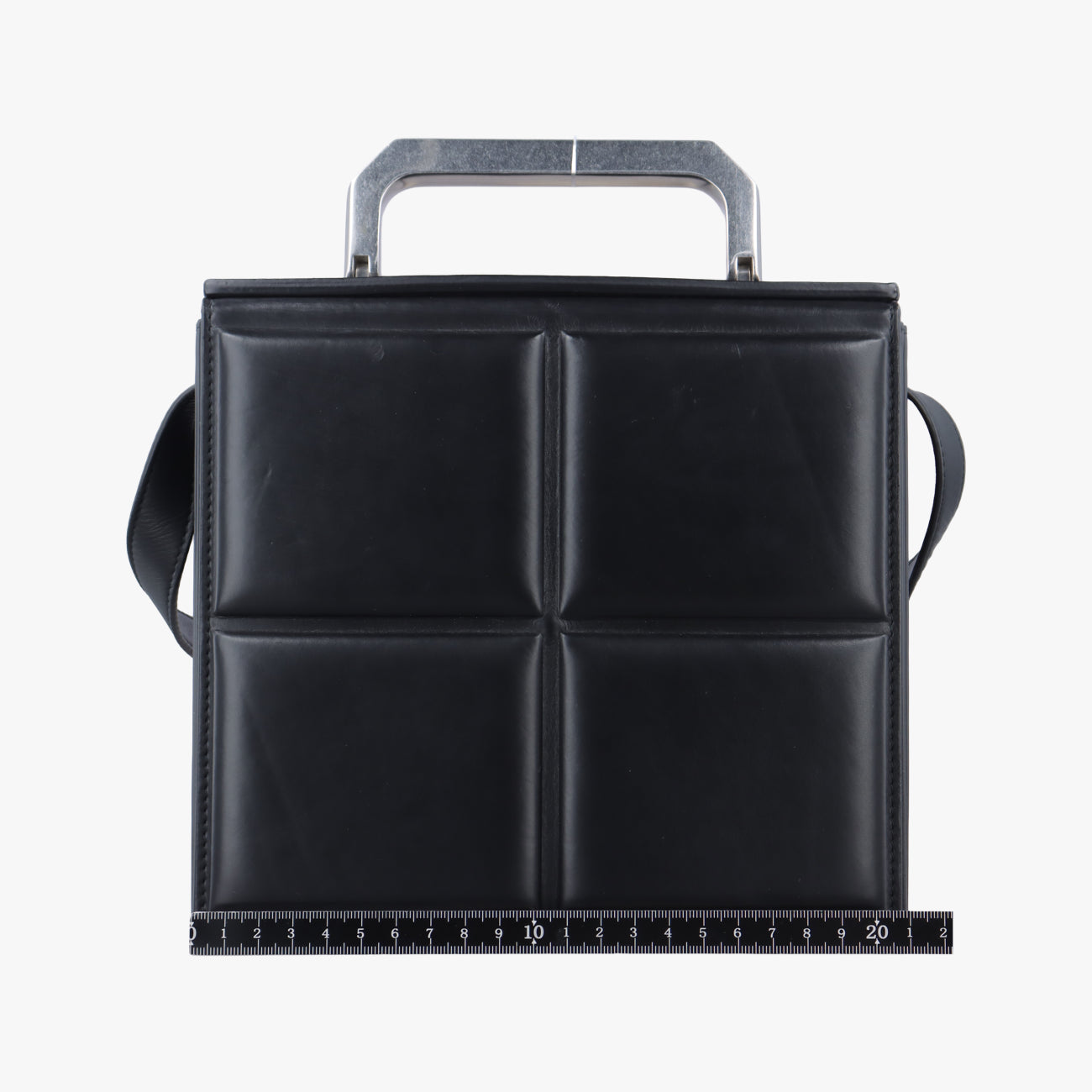 Padded Messenger Mini Trunk Black lambskin ICチップパデッド メッセンジャー ミニトランク ブラック ラムスキン ICチップ