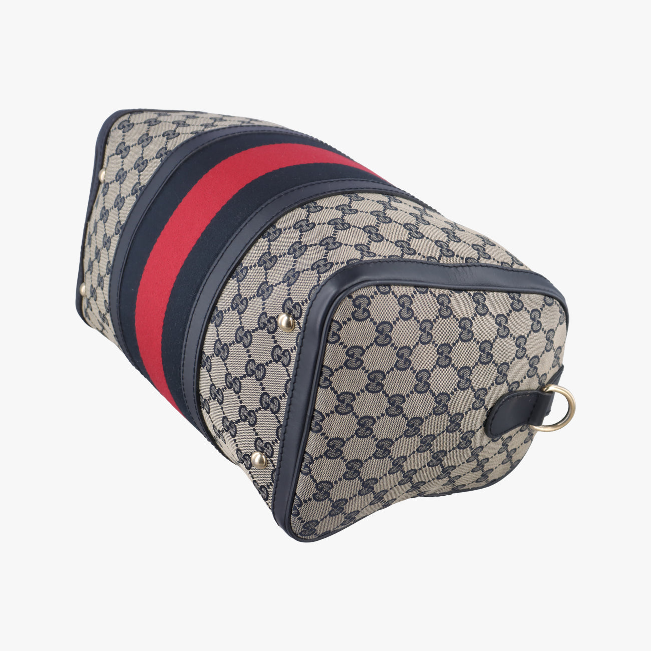 Sherry Line navy×red×beige Leather x canvas 247205 B017304282シェリーライン ネイビー×レッド×ベージュ レザー×キャンバス 247205 B017304282