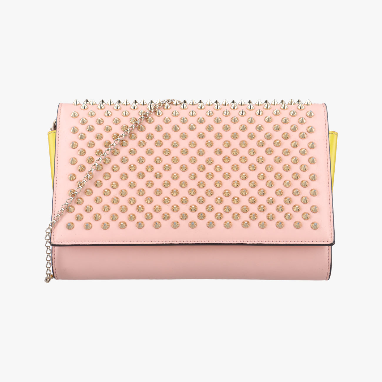 Paloma Clutch Pink×Yellow Leather パロマクラッチ ピンク×イエロー レザー