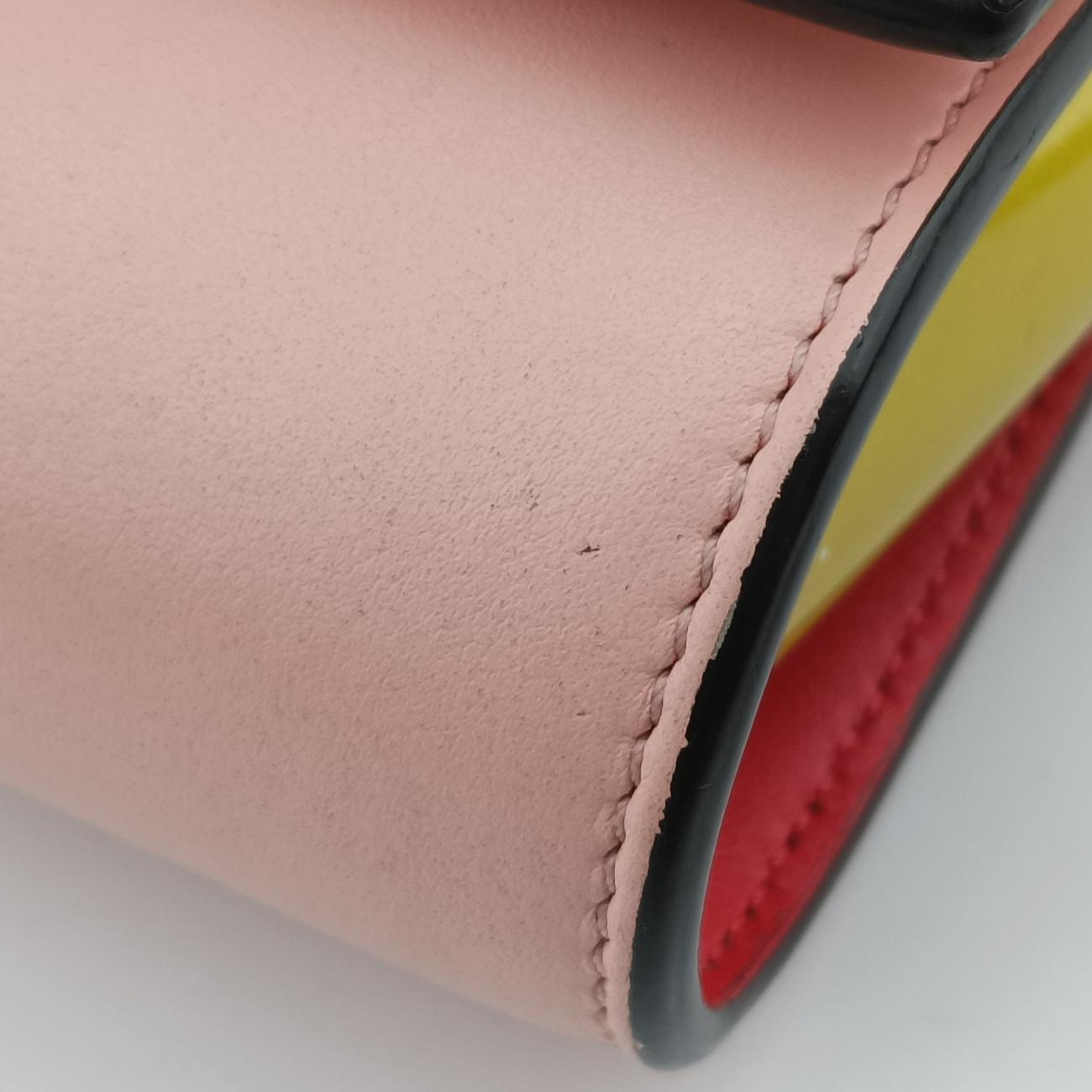 Paloma Clutch Pink×Yellow Leather パロマクラッチ ピンク×イエロー レザー