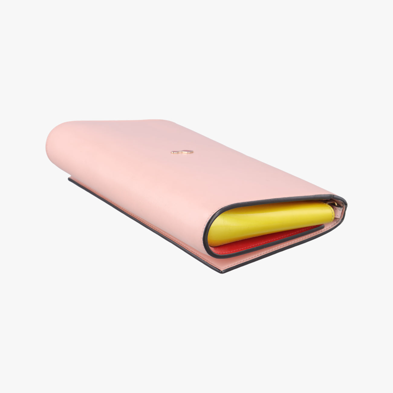 Paloma Clutch Pink×Yellow Leather パロマクラッチ ピンク×イエロー レザー