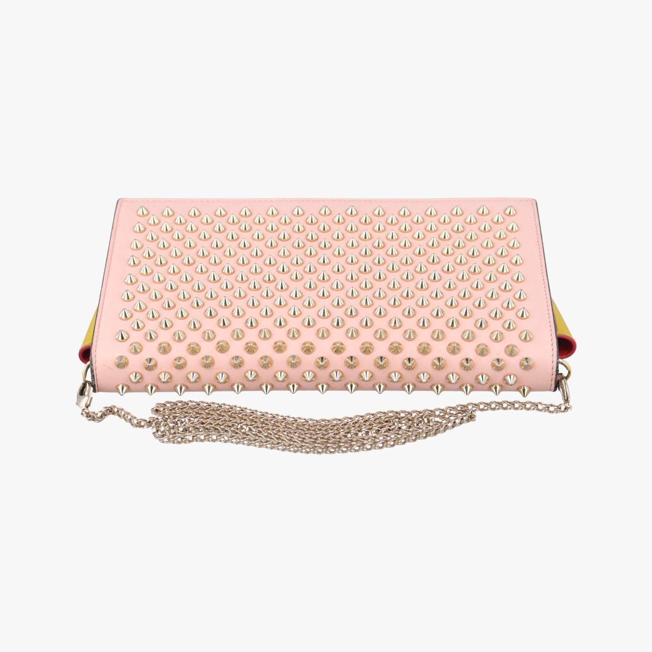 Paloma Clutch Pink×Yellow Leather パロマクラッチ ピンク×イエロー レザー