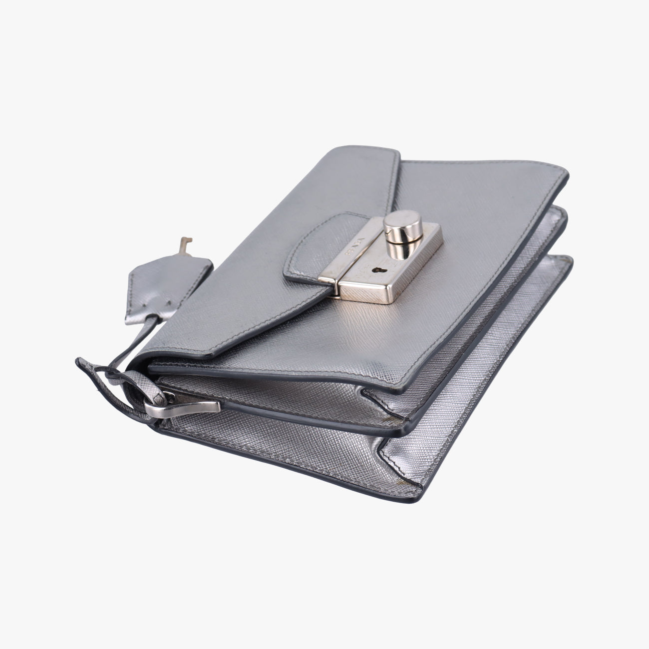 Sound Lock Silver SAFFIANO Leather BT1037 25サウンドロック シルバー サフィアーノレザー BT1037 25