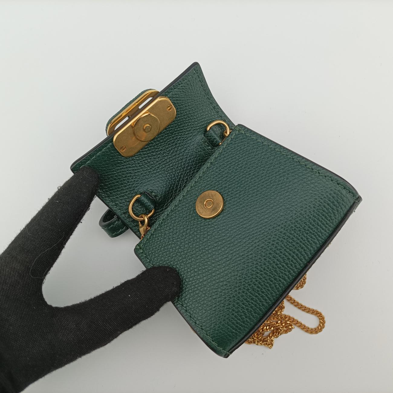 Vsling Green Leather Vスリング グリーン レザー
