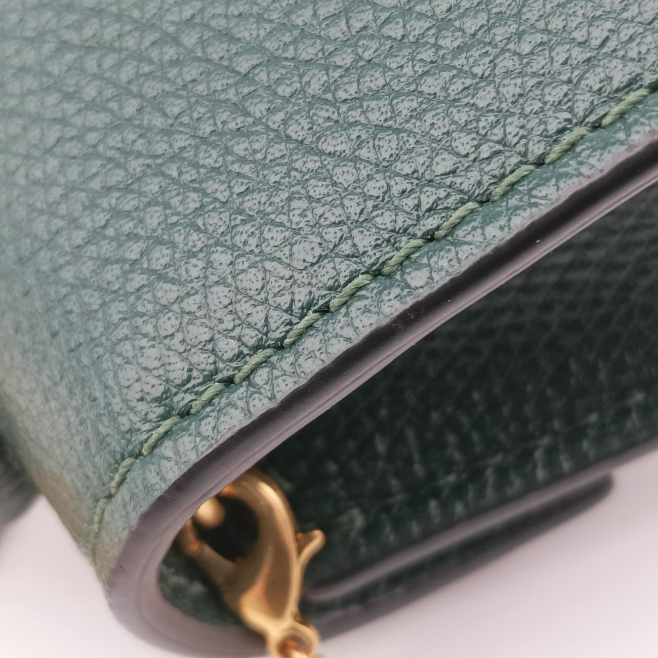 Vsling Green Leather Vスリング グリーン レザー