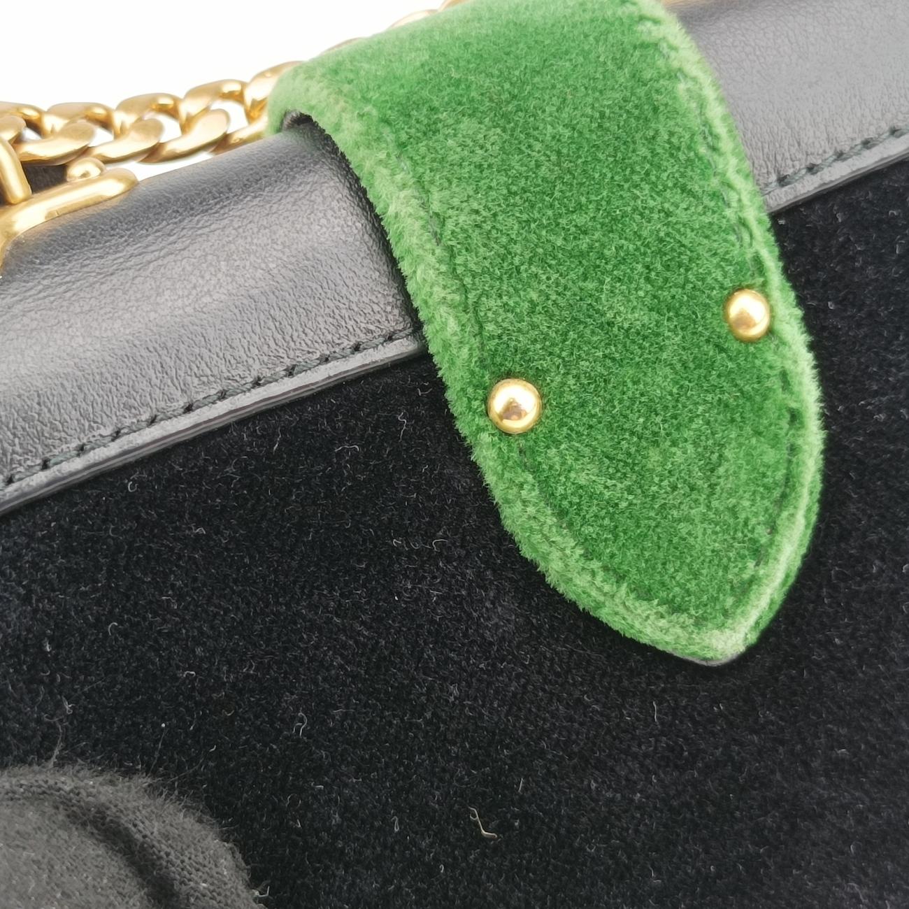 Cahier Black×green velour 1BH058 233カイエ ブラック×グリーン ベロア 1BH058 233