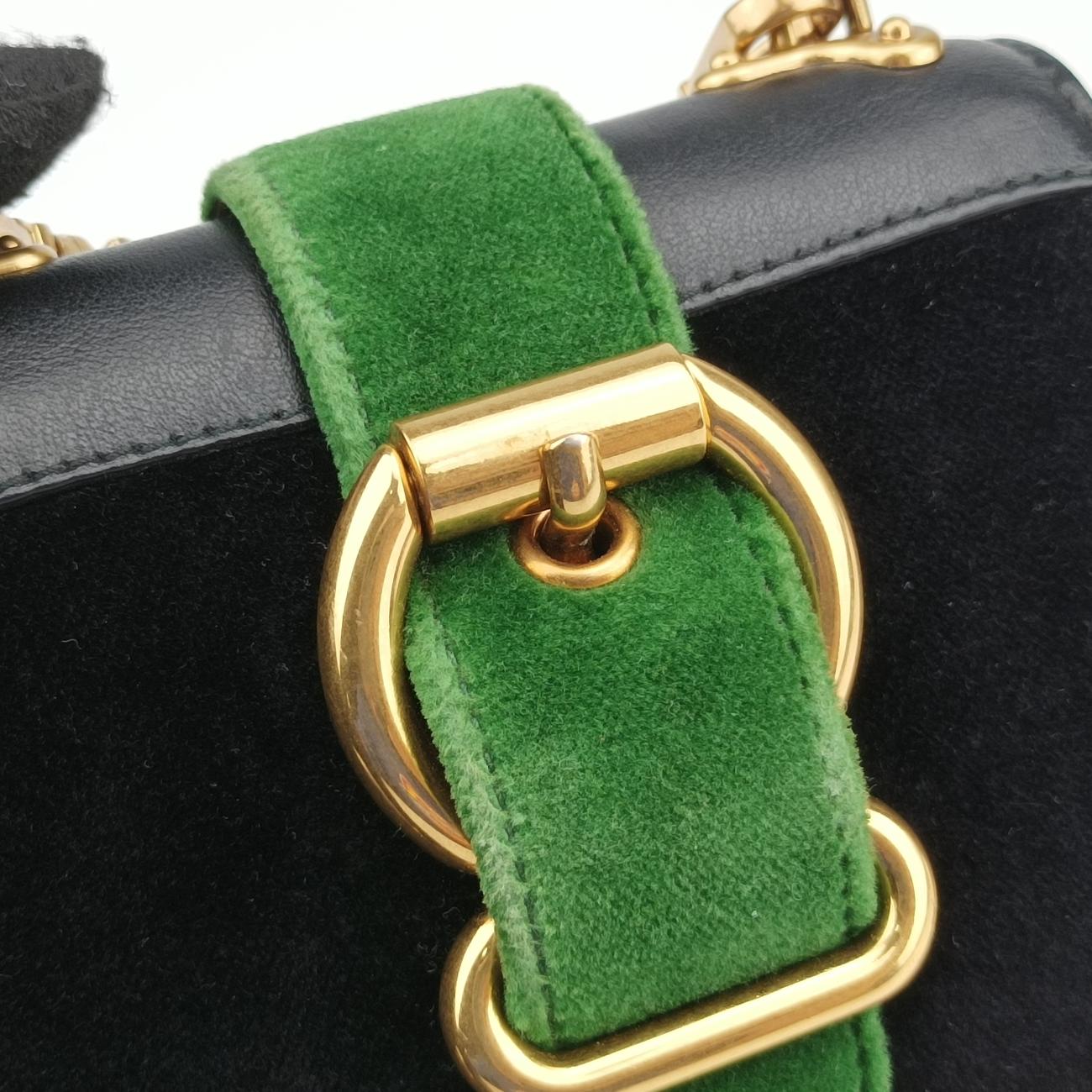 Cahier Black×green velour 1BH058 233カイエ ブラック×グリーン ベロア 1BH058 233