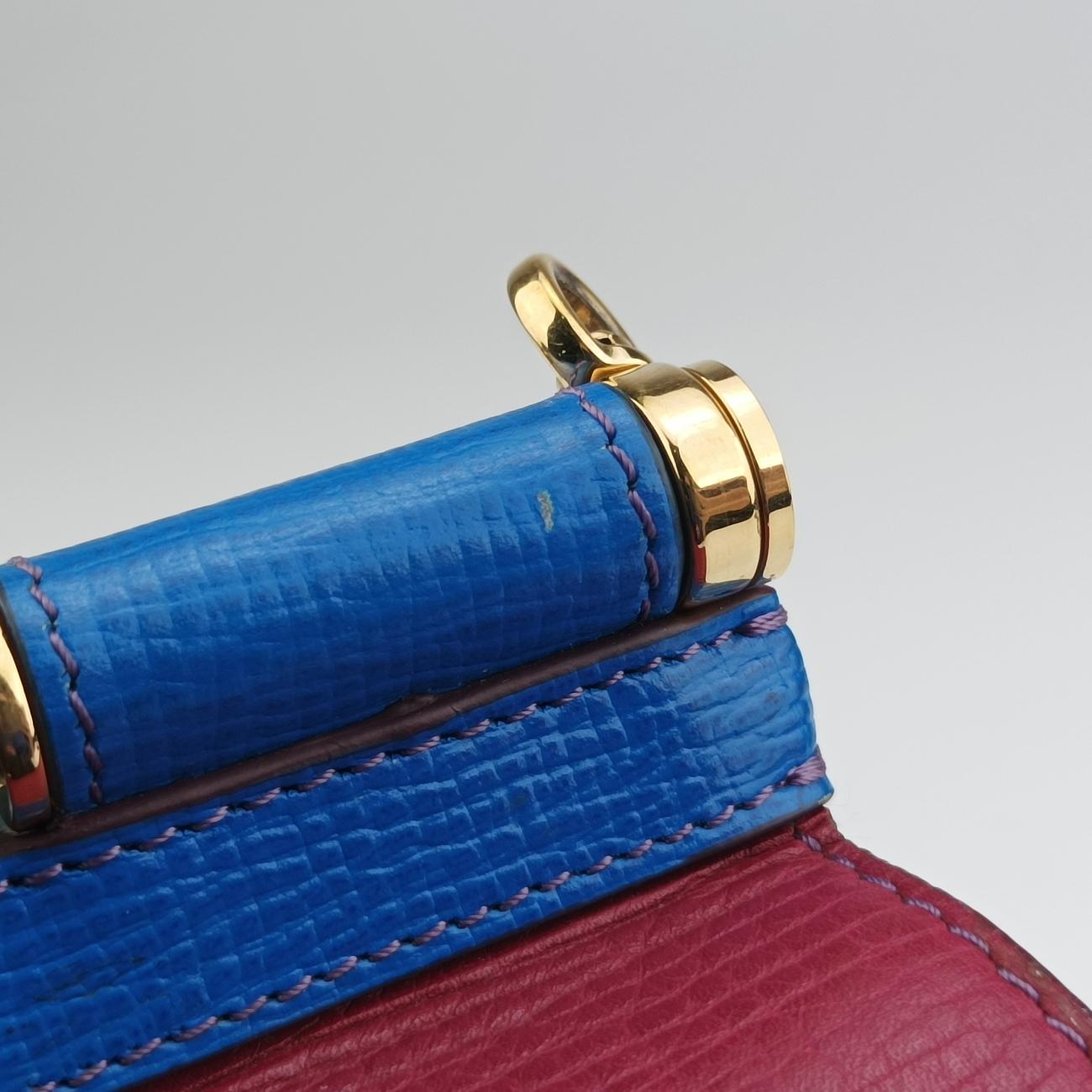 SICILY Red×Blue×Greenish gray Leather 44シシリー レッド×ブルー×グリーニッシュ グレイ レザー 44