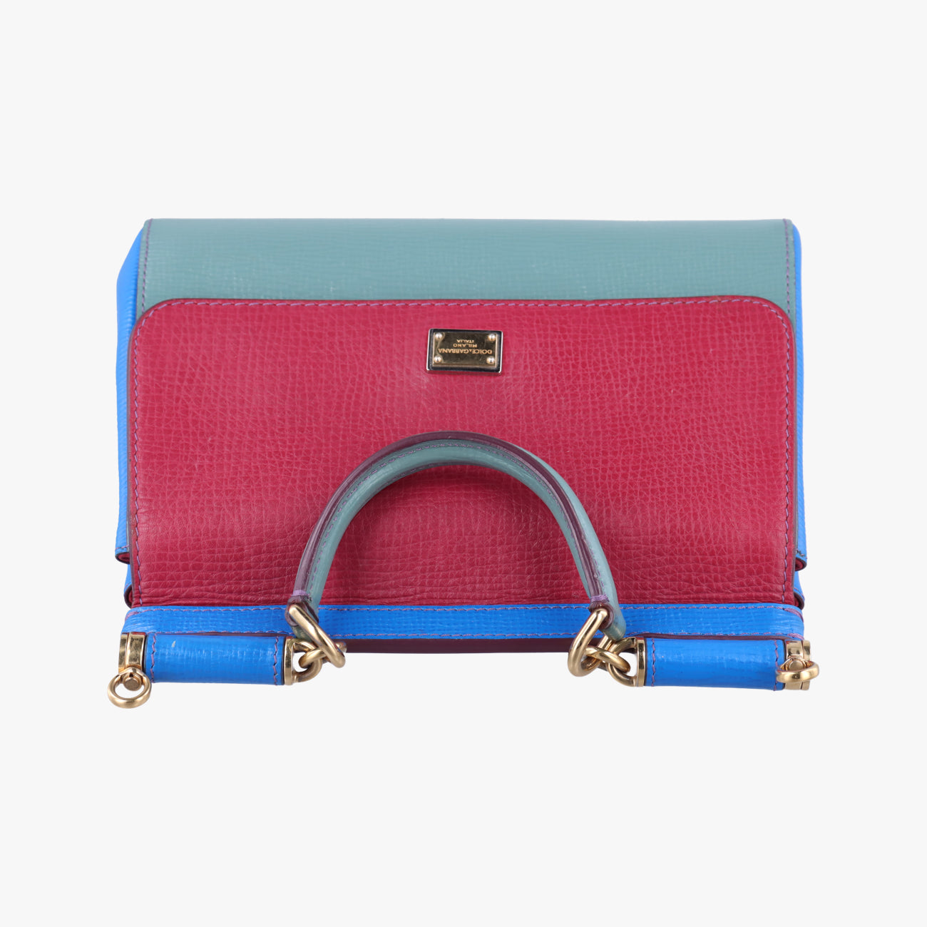 SICILY Red×Blue×Greenish gray Leather 44シシリー レッド×ブルー×グリーニッシュ グレイ レザー 44