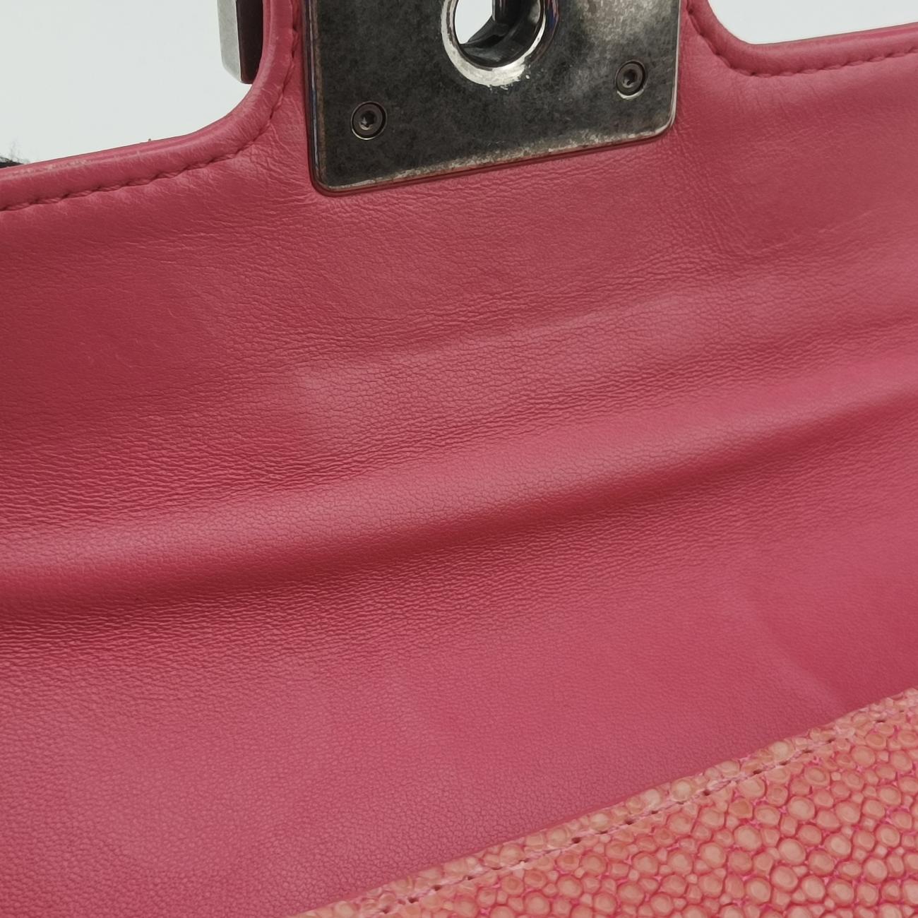 Boy exotic Pink Pearlfish Leather A67198 17067444ボーイエキゾチック ピンク パールフィッシュレザー A67198 17067444