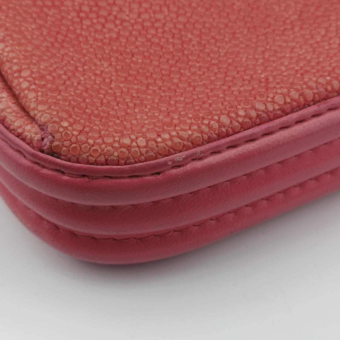 Boy exotic Pink Pearlfish Leather A67198 17067444ボーイエキゾチック ピンク パールフィッシュレザー A67198 17067444