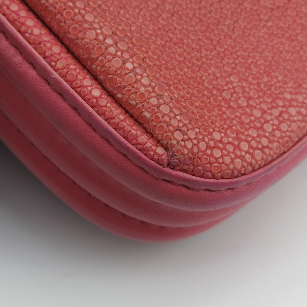 Boy exotic Pink Pearlfish Leather A67198 17067444ボーイエキゾチック ピンク パールフィッシュレザー A67198 17067444