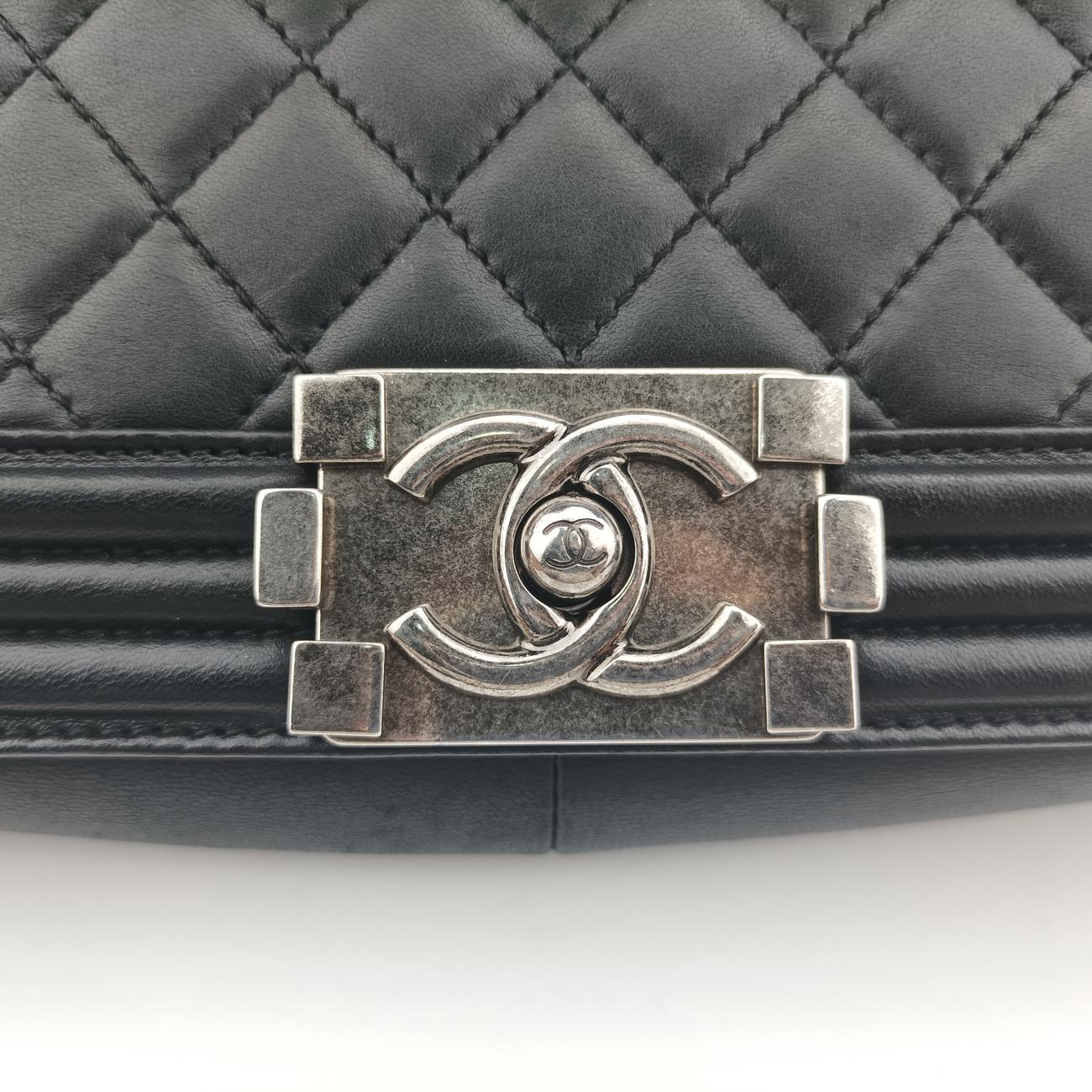 BOY CHANEL Black lambskin A67087 16107672ボーイシャネル ブラック ラムスキン A67087 16107672