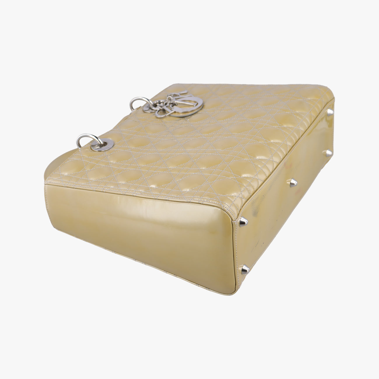 Lady Dior Yellow Patent 16-BO-1100 Aレディディオール ラージ イエロー パテント 16-BO-1100 A