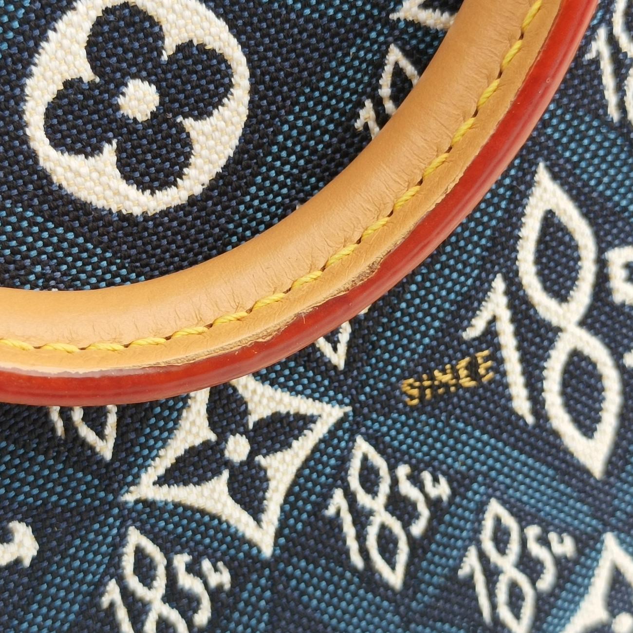 On the Go 1854 MM Navy×White×Beige monogram jacquard M57396 FL4270オンザゴー1854 MM ネイビー×ホワイト×ベージュ モノグラム ジャガード M57396 FL4270