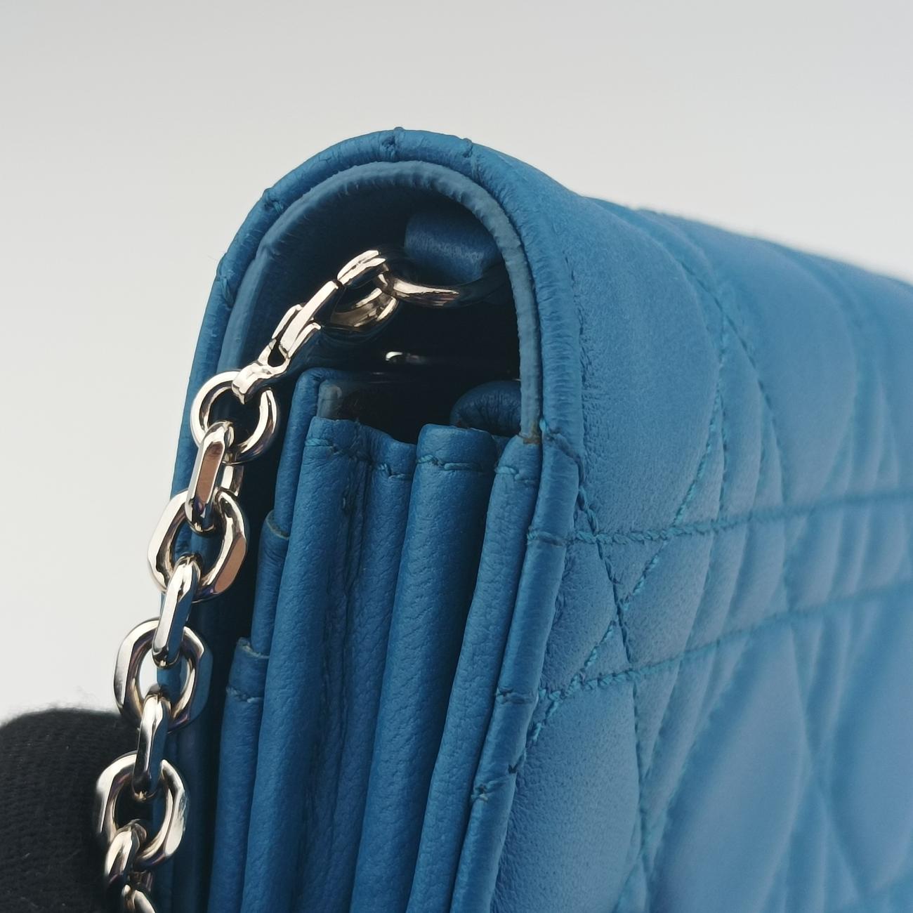 Miss Dior Cannage Blue lambskin 26-MA-0164ミス ディオール カナージュ ブルー ラムスキン 26-MA-0164