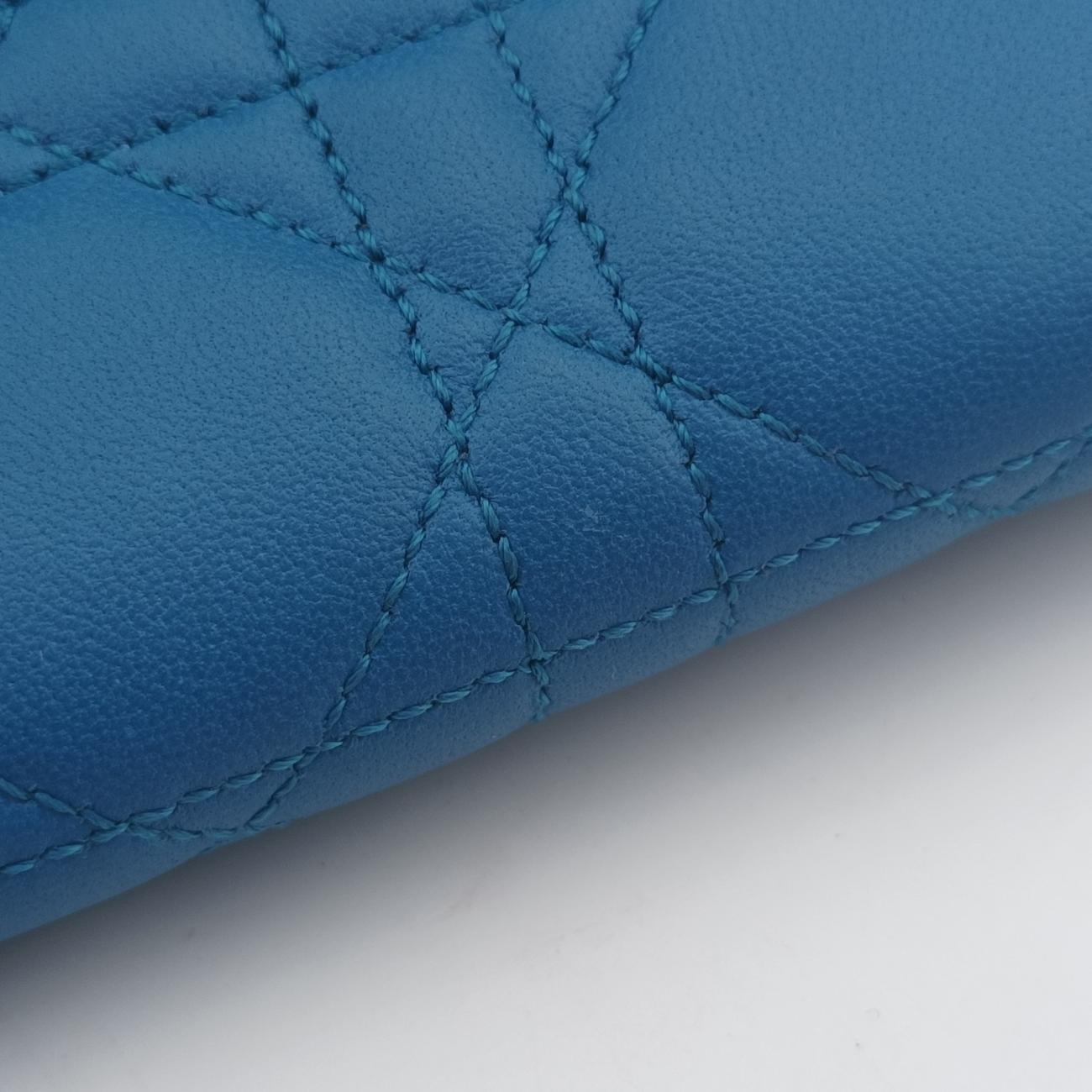 Miss Dior Cannage Blue lambskin 26-MA-0164ミス ディオール カナージュ ブルー ラムスキン 26-MA-0164
