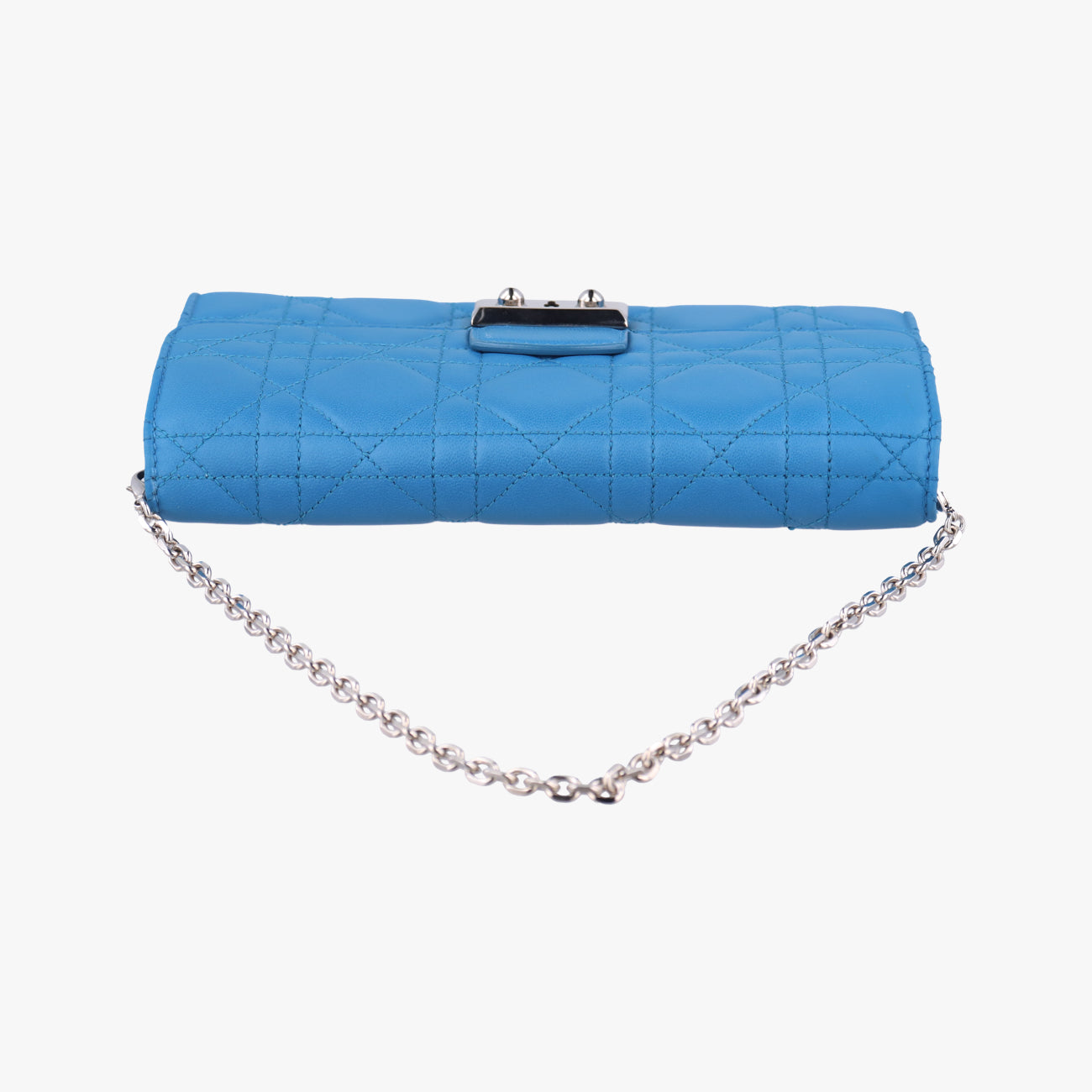 Miss Dior Cannage Blue lambskin 26-MA-0164ミス ディオール カナージュ ブルー ラムスキン 26-MA-0164