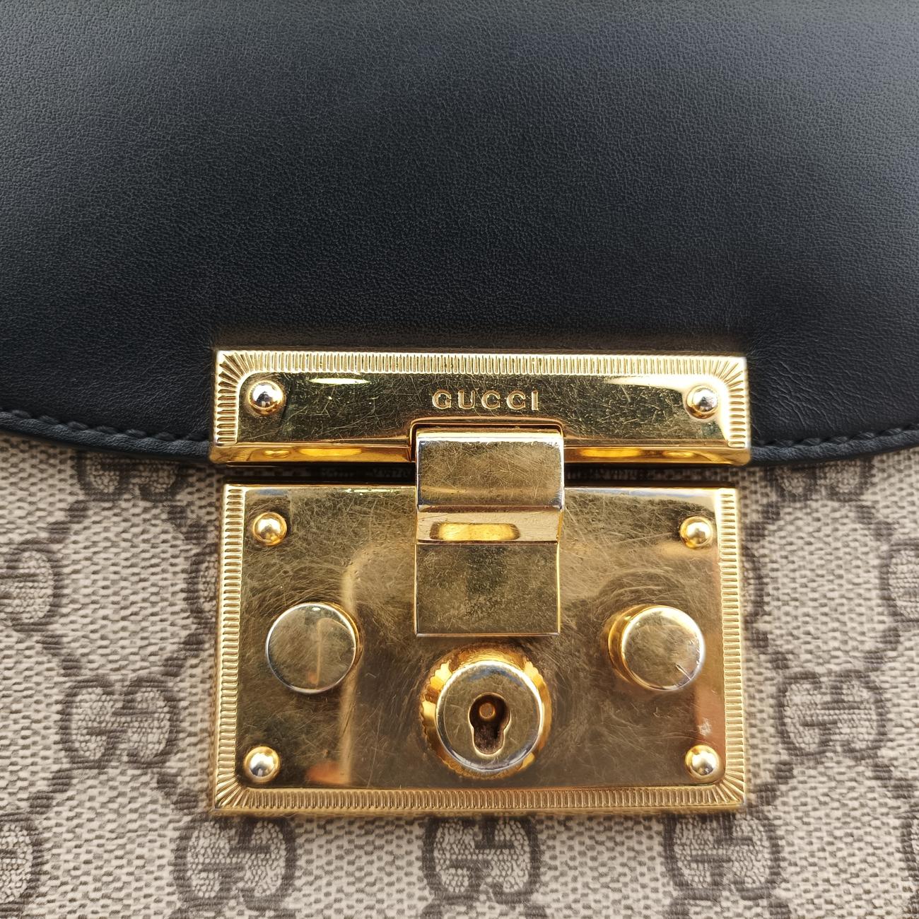 Padlock Guccissima Beige x Black PVC coated canvas x leather 453189 I022386488グッチッシマ パドロック ベージュ×ブラック PVCコーティングキャンバス×レザー 453189 I022386488