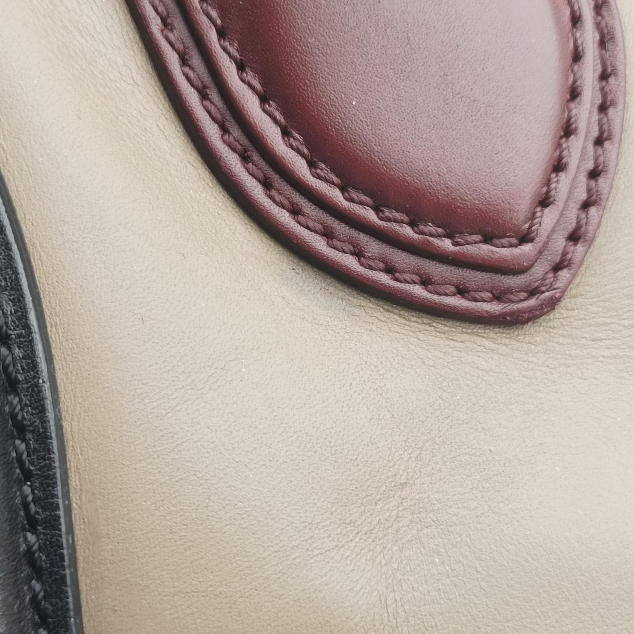 Luggage Mini Shopper Black x beige xBurgundy Leather W-AT-0181 W-UP-0181ラゲージミニショッパー ブラック×ベージュ×ワインレッド レザー W-AT-0181 W-UP-0181